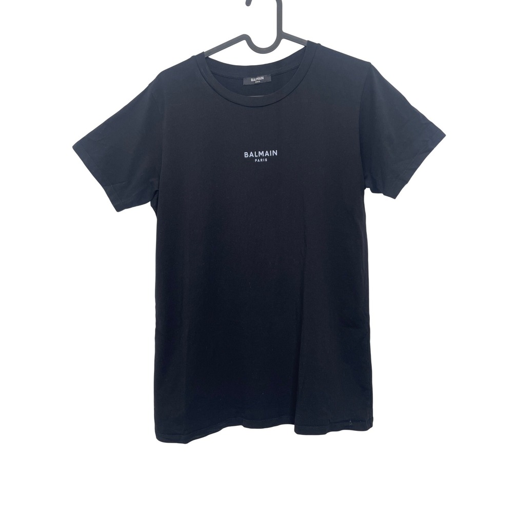 Balmain T-Shirt Paris Logo Black Youth Size 14A